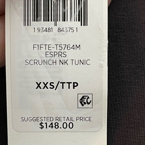 Eileen Fisher NWT brown‎ scrunch neck tunic long sleeve, size XXS - Picture 2 of 11